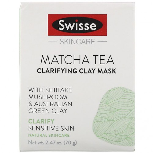 Swisse, 스킨케어, 말차 정화 클레이 마스크, 70g(2.47oz)