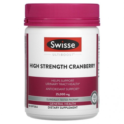 Swisse, Ultiboost, 고영양 크랜베리, 25,000mg, 소프트젤 100정