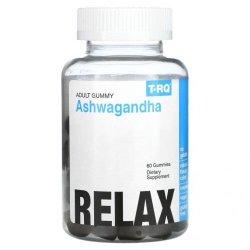 T-RQ, Ashwagandha, Adult Gummy, Raspberry, 60 Gummies
