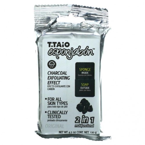 T. Taio, 숯 비누-스펀지, 120g(4.2oz)