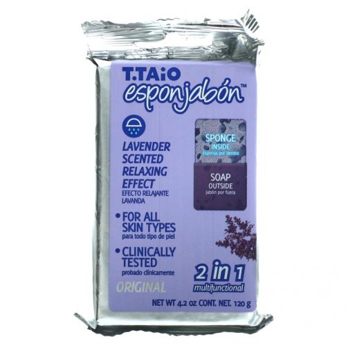 T. Taio, 라벤더 비누-스펀지, 120g(4.2oz)