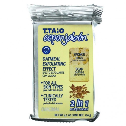 T. Taio, 오트밀 비누-스펀지, 120g(4.2oz)