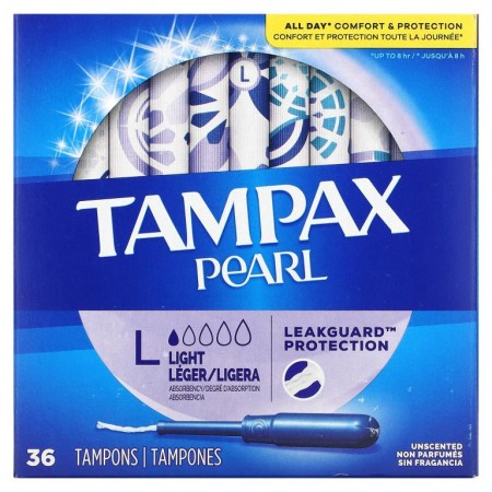 Tampax, 펄, 라이트, 무향, 탐폰 36개