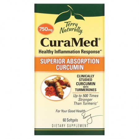 Terry Naturally, CuraMed, 750mg, 소프트젤 60정