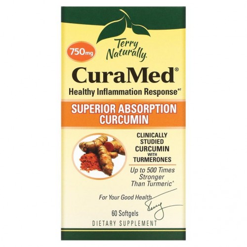 Terry Naturally, CuraMed, 750mg, 소프트젤 60정