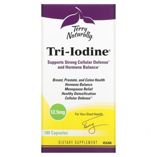 Terry Naturally, Tri-Iodine, 12.5mg, 캡슐 180정