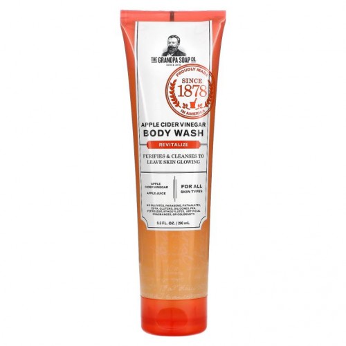 The Grandpa Soap Co., 애플 사이다 식초 바디 워시, 생기 충전, 280ml(9.5fl oz)