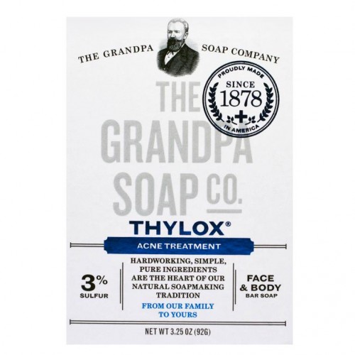 The Grandpa Soap Co., 페이스 & 바디 바 솝, Thylox 여드름 치료, 92g(3.25oz)