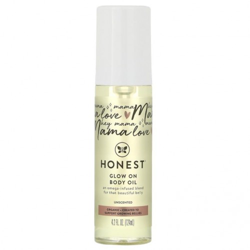 The Honest Company, Glow On Body Oil, Unscented, 4.2 fl oz (124 ml)
