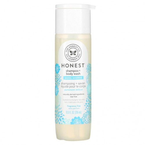 The Honest Company, 퓨얼리 센서티브 샴푸 + 바디 워시, 향료 무함유, 295ml(10.0fl oz)
