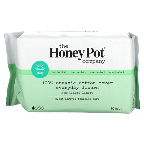 The Honey Pot Company, Organic Everyday Non-Herbal Liners, 30 Count