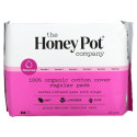 The Honey Pot Company, Organic Regular Herbal-Infused Pads with Wings, 20 Count