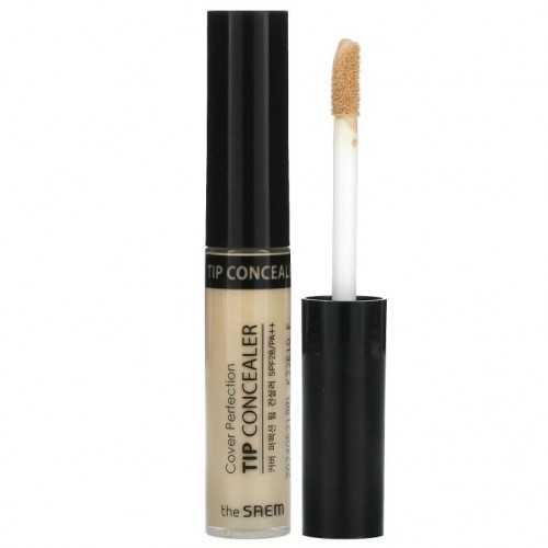 The Saem, Cover Perfection, Tip Concealer, SPF 28 PA++, 0.5 Ice Beige, 0.23 oz