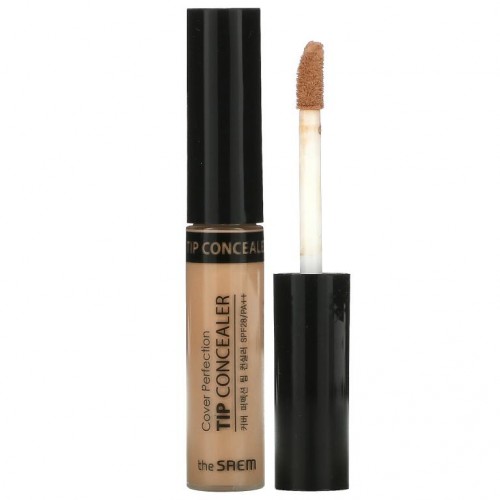 The Saem, Cover Perfection, Tip Concealer, SPF 28 PA++, Contour Beige, 0.23 oz