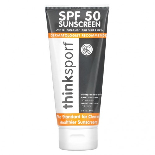 Think, ThinkSport, 자외선 차단제, SPF 50+, 177ml(6fl oz)