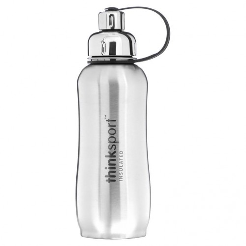Think, Thinksport, 스포츠 보온병, 은색, 750 ml(25 oz)