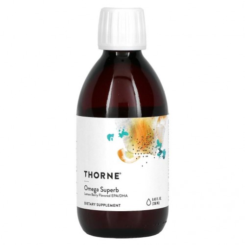 Thorne Research, 오메가 슈퍼브, 레몬 베리 맛, 250ml(8.45fl oz)