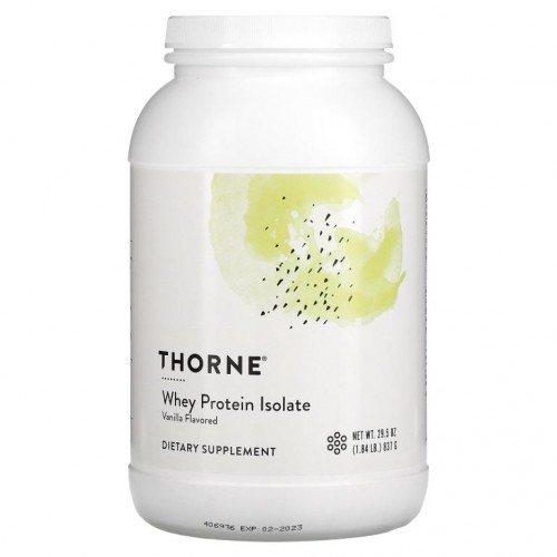 Thorne Research, 분리 유청 단백질, 바닐라, 837g (1.84 lb)
