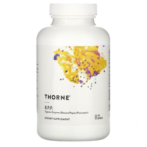 Thorne Research, B.P.P.(베타인/펩신/판크레아틴), 소화 효소, 캡슐 180정