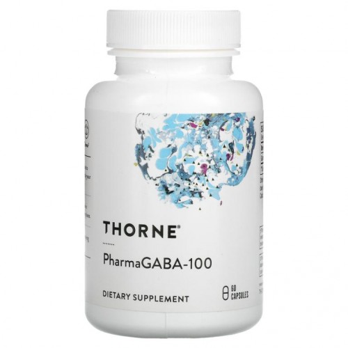 Thorne Research, 약품GABA-100, 60 채소 캡슐