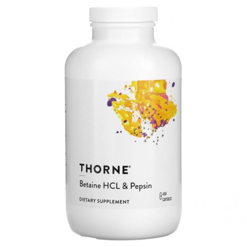 Thorne Research, 베타인 HCL & 펩신, 캡슐 450정