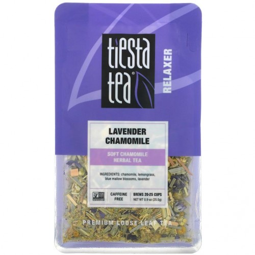 Tiesta Tea Company, 프리미엄 루스 리프 차, 라벤더 캐모마일, 카페인 무함유, 25.5g(0.9oz)