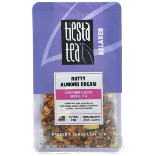 Tiesta Tea Company, Premium Loose Leaf Tea, Nutty Almond Cream, Caffeine Free, 2.1 oz (59.5 g)