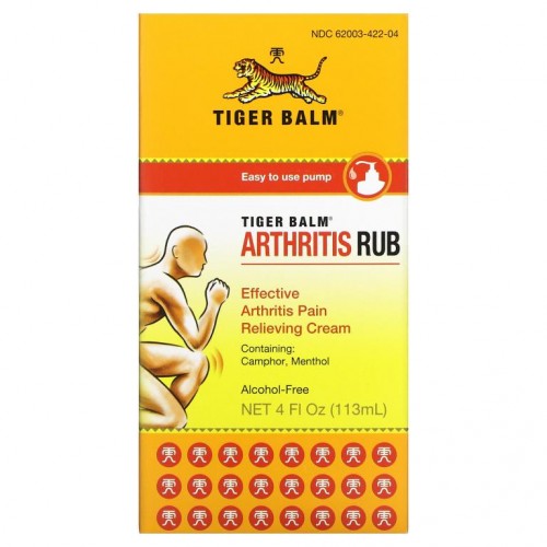 Tiger Balm, 아르쓰리티스 러브, 알코올 프리, 4 액량 온스 (113 밀리리터)