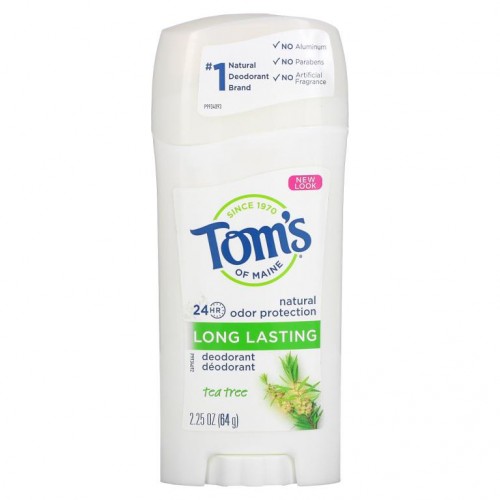 Tom's of Maine, 오래 가는 천연 데오드란트, 티트리, 64g(2.25oz)