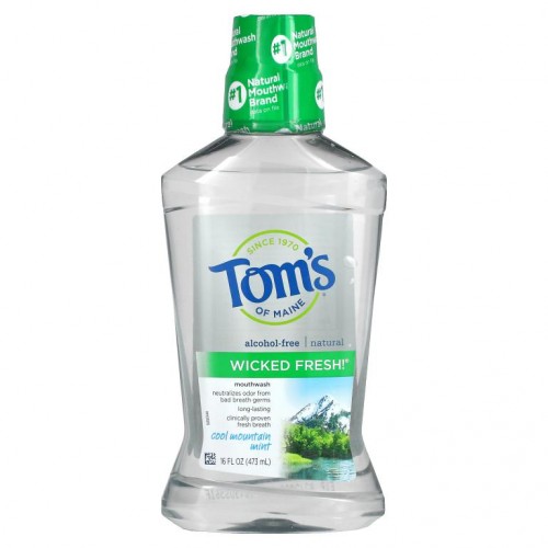 Tom's of Maine, Wicked Fresh! 마우스워시, 쿨 마운튼 민트, 16 액량 온스 (473 ml)