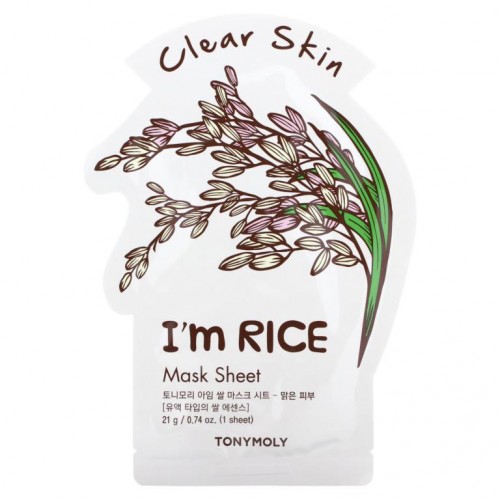 Tony Moly, 아임 라이스, 클리어 스킨 뷰티 마스크 시트, 1매, 21g(0.74oz)