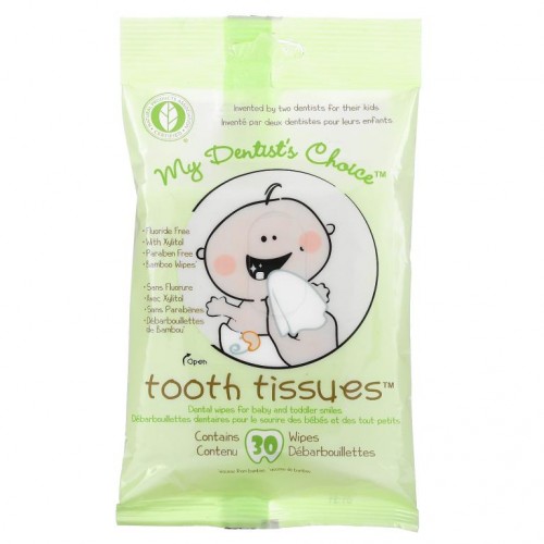 Tooth Tissues, 마이 덴티스트스 초이스, 유아 및 어린이용 덴탈 티슈, 30 매