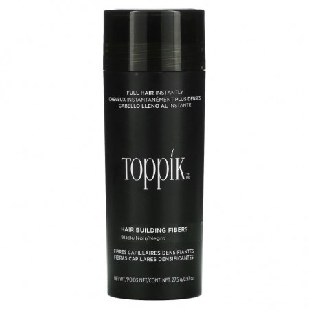 Toppik, 헤어 빌딩 파이버, 블랙, 0.97oz(27.5g)