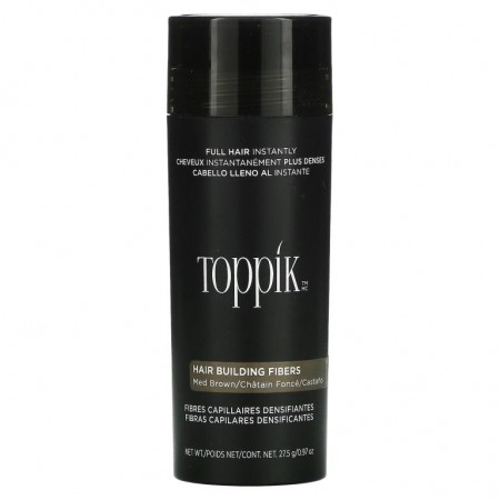 Toppik, 헤어 빌딩 파이버, 미디엄 브라운, 0.97oz(27.5g)