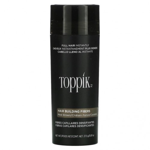 Toppik, 헤어 빌딩 파이버, 미디엄 브라운, 0.97oz(27.5g)