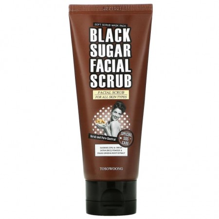 Tosowoong, Black Sugar Facial Scrub, 3.38 fl oz (100 ml)