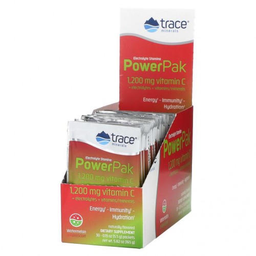 Trace Minerals ®, 전해질 스태미나 파워팩, 수박, 30팩, 각 5.5g(0.19oz)