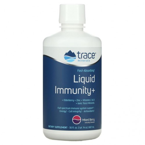 Trace Minerals ®, 빠른 흡수 액상 면역강화제, 믹스 베리 맛, 887ml(30fl oz)