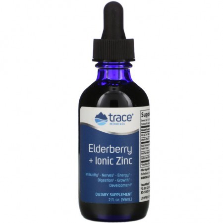 Trace Minerals ®, Elderberry + Ionic Zinc, 2 fl oz (59 ml)