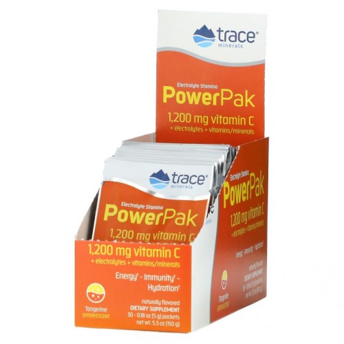 Trace Minerals ®, Electrolyte Stamina, Power Pak, 귤, 1,200mg, 30팩, 각 5.2g(0.18oz)