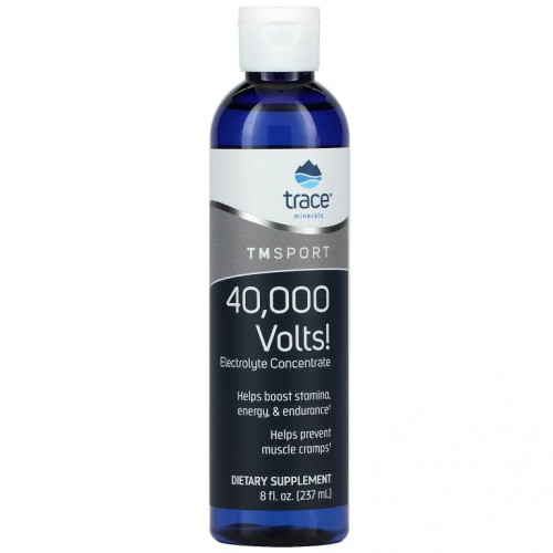 Trace Minerals ®, TM 스포츠, 40,000볼트!, 전해질 농축액, 237ml(8fl oz)