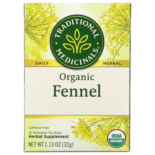 Traditional Medicinals, 유기농 회향, 카페인 무함유, 티백 16개입, 32g(1.13oz.)