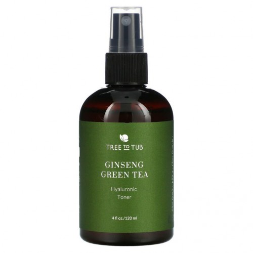 Tree To Tub, 민감성 피부용 안티에이징 하이드레이팅 토너 스프레이, 인삼 & 녹차, 120ml(4fl oz)