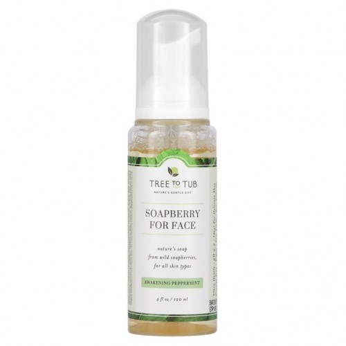 Tree To Tub, 민감한 지성 피부용 리프레싱 솝베리 클렌저, 어웨이크닝 페퍼민트, 120ml(4fl oz)