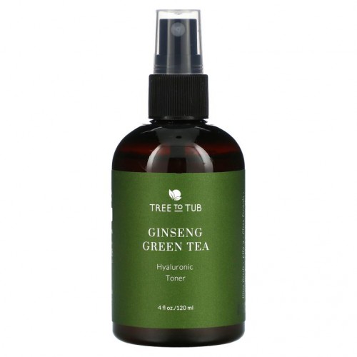 Tree To Tub, 민감성 피부용 안티에이징 하이드레이팅 토너 스프레이, 인삼 & 녹차, 120ml(4fl oz)