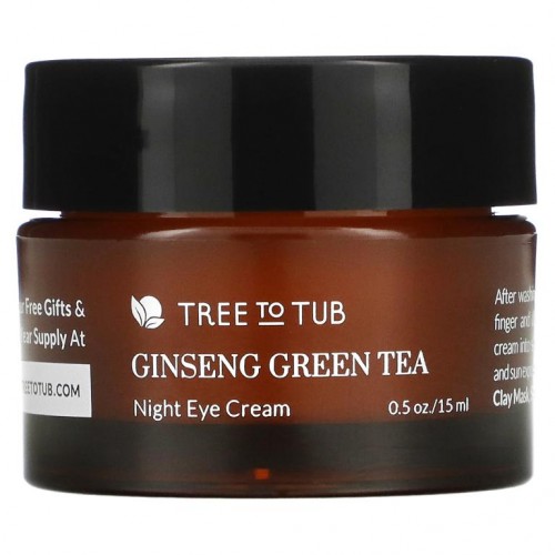 Tree To Tub, 민감성 피부용 젠틀 안티에이징 레티놀 아이 크림, 인삼 & 녹차, 15ml(0.5fl oz)