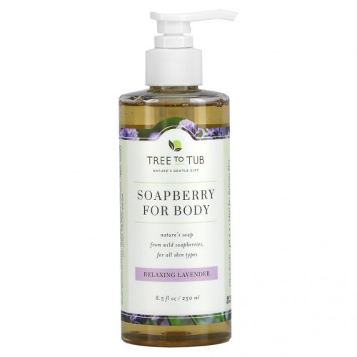 Tree To Tub, 건조하고 민감한 피부용 깊은 보습 솝베리 바디 워시, 릴랙싱 라벤더, 250ml(8.5fl oz)