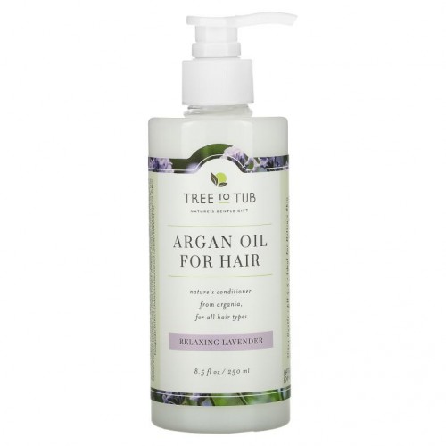 Tree To Tub, 건조한 모발 & 민감한 두피용 보습 아르간오일 컨디셔너, 릴랙싱 라벤더, 250ml(8.5fl oz)