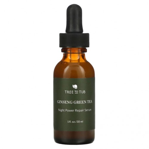 Tree To Tub, 민감성 피부용 젠틀 안티에이징 레티놀 나이트 세럼, 인삼 & 녹차, 30ml(1fl oz)
