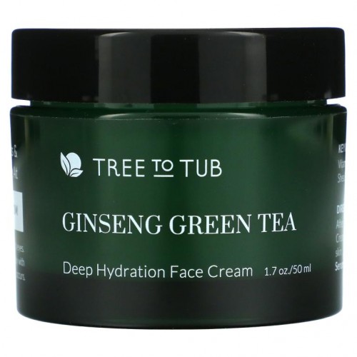 Tree To Tub, 민감성 피부용 데일리 딥 하이드레이션 모이스처라이저, 인삼 & 녹차, 50ml(1.7fl oz)